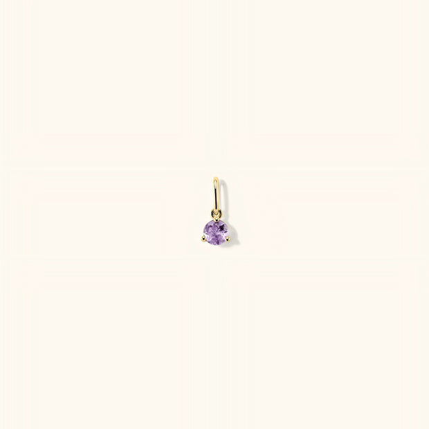 4mm Amethyst Birthstone Charm