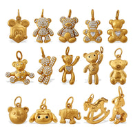 Cute Animal Charm Set Steel 18K Gold Plated DIY Versatile