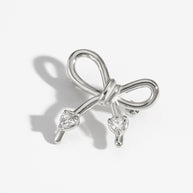 Elegant Bow Brooch | Stainless Steel Lapel Pin for Women