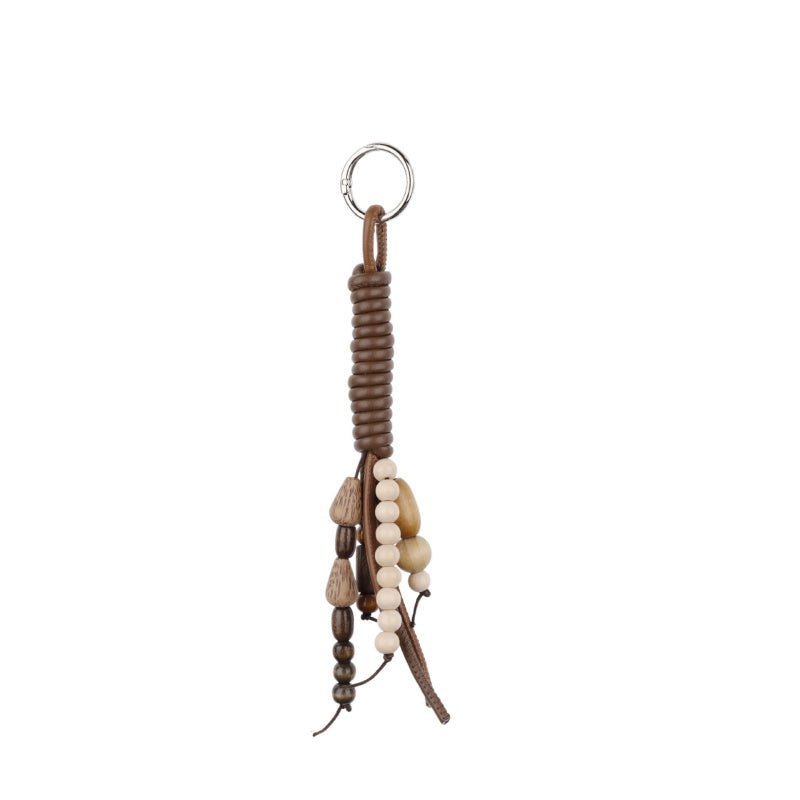 Wooden Beads charm Keychain | Good Luck Accessory