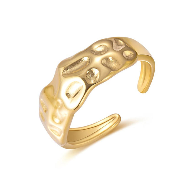 Wide Textured Open Ring JSR21082501G