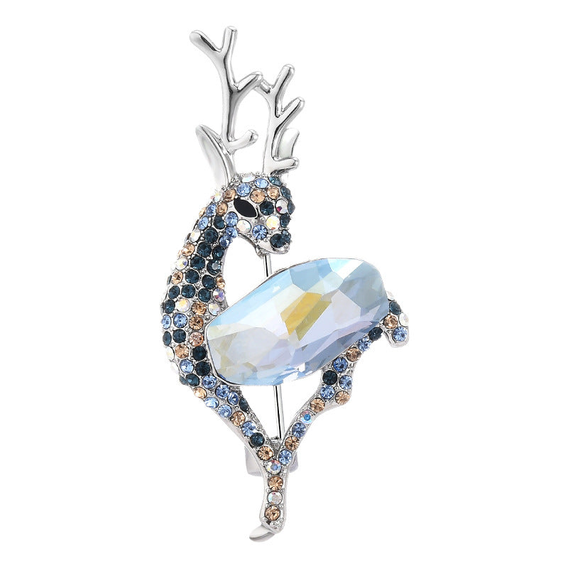 Austrian Crystal er Brooch | Luxury Copper Suit Pin | Gift