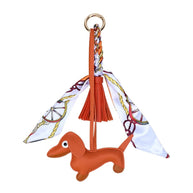 Dachshund Keychain | Korean Style Tassel Charm for Bags