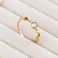 Dainty Sterling Silver Aquamarine Ring GS1239