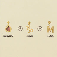 Stainless Steel 12 MonthsBirthstone Charm Valentine Gift