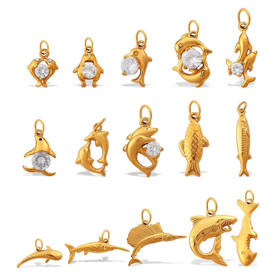 European Sea Life Pendant Versatile Dolphin Shark DIY Charm