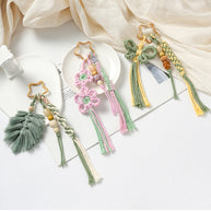 Cotton Spring Tassel Keychain Handmade Woven Fashion Gift