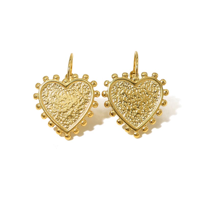 Textured Heart Earring JSE23072711