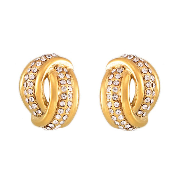 Twisted Hollow CZ Earring