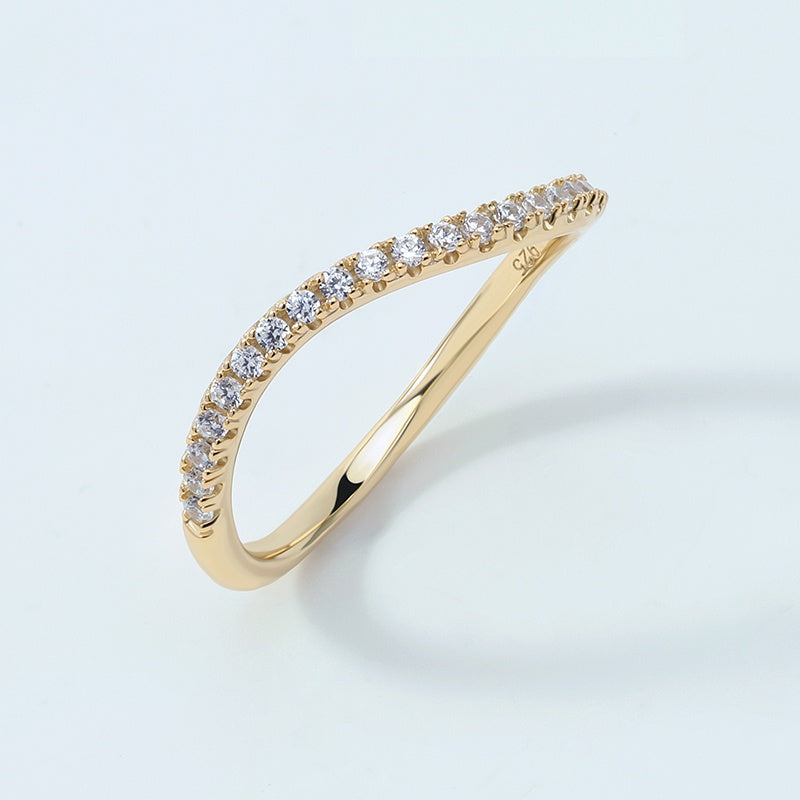 Pave Slim Wave Ring