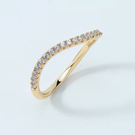 Pave Slim Wave Ring