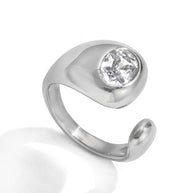 Zircon Ring | Stainless Steel Non-Tarnish | Women's Jewelry