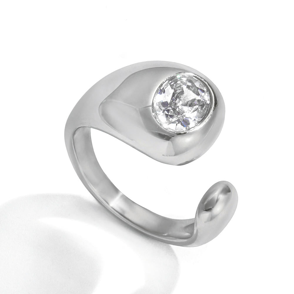 Zircon Ring | Stainless Steel Non-Tarnish | Women's Jewelry