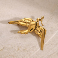 Vintage Dove Peace Brooch | Stainless Steel Elegant Lapel Pin