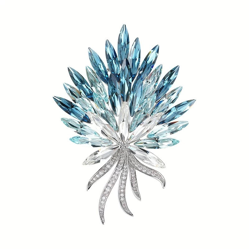 Wheat Brooch | Gemstone Harvest Pin | Elegant Women's JXBS420
