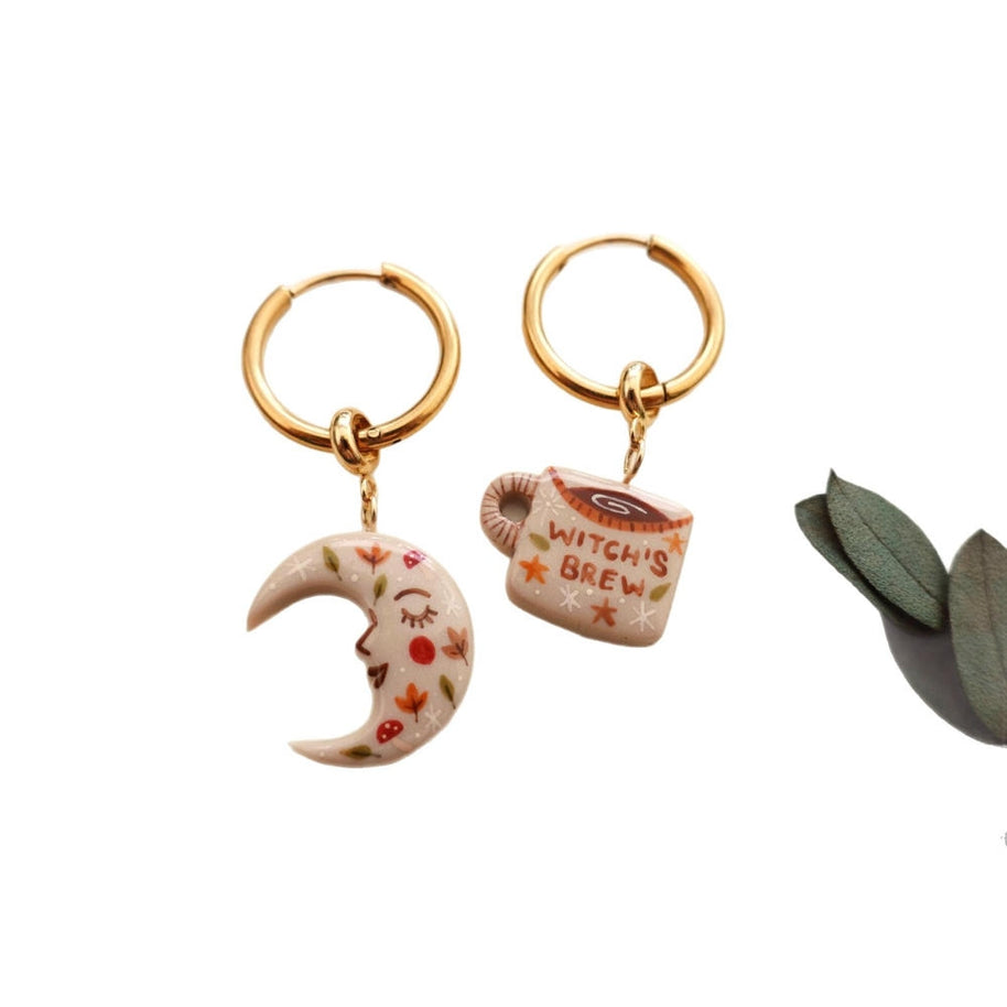 Colorful Pumpkin Bird Enamel Pendant 18K Gold Plated Women