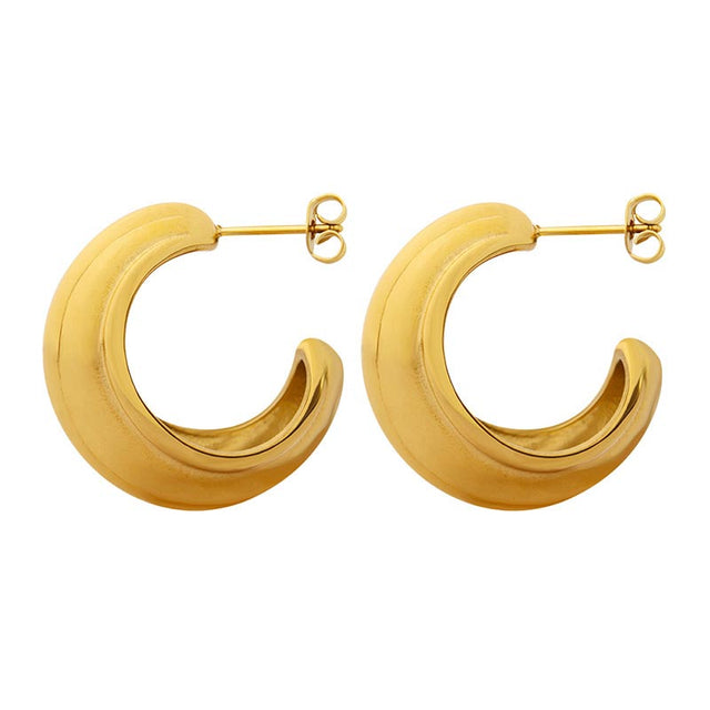 Chunky C Stud Earring