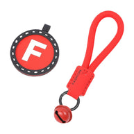 Letter Keychain | Round Leather Charm | Minimalist Gift