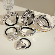 Stainless Steel Hair Tie Ponytail Band JXH2403001