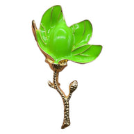 Modern Magnolia Brooch | Baroque Lapel Pin for Dresses