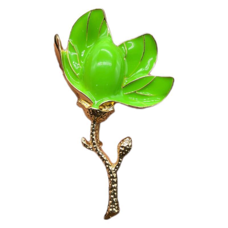 Modern Magnolia Brooch | Baroque Lapel Pin for Dresses