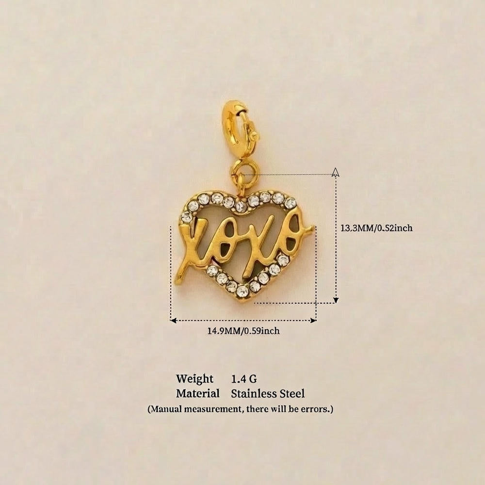 Stainless Steel Trendy Design Valentine Zircon Pendant