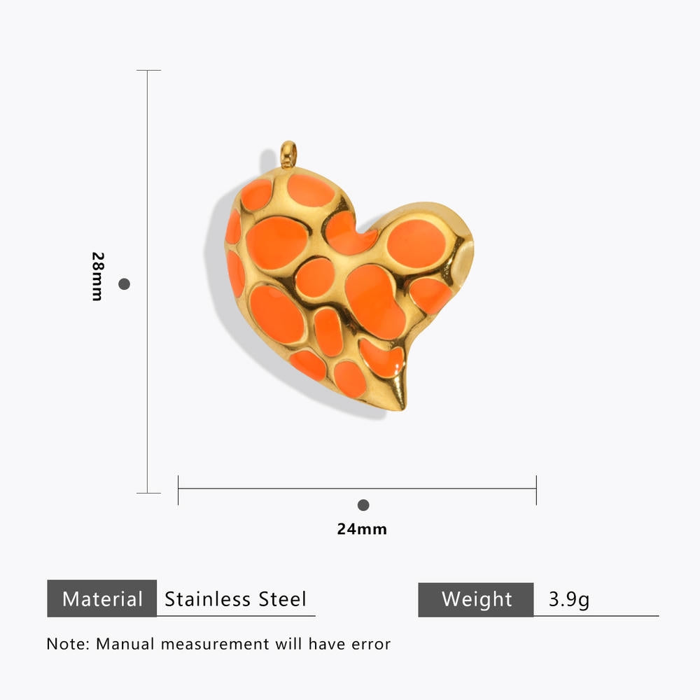 DIY Heart Bug Sun Charm Steel 18K Gold Plated JXCY1631-2406