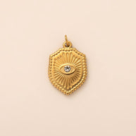 Stainless Steel Celestial Gemstone Charms DIY Pendants