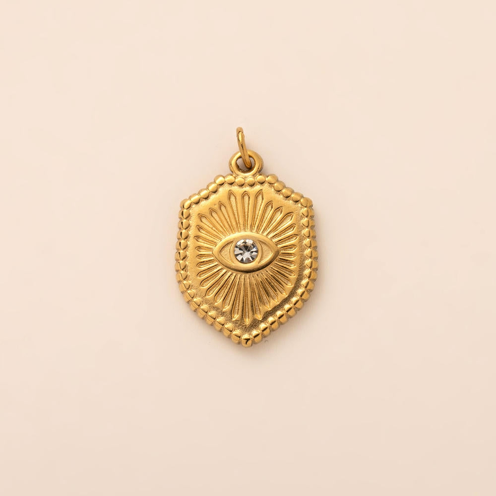 Stainless Steel Celestial Gemstone Charms DIY Pendants