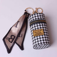 Lipstick Bag Keychain | Mini Cylinr Pouch | PVC Wallet