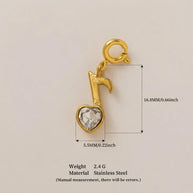 Stainless Steel Trendy Design Valentine Zircon Pendant