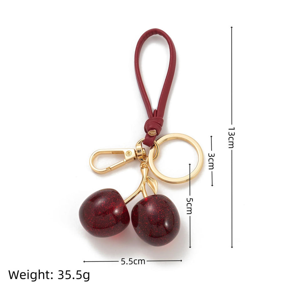 Cute Fruit Food Bag Charms Keychain Accessories for Women
