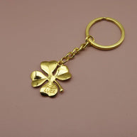 Four Leaf Clover Keychain | Minimalist Lucky Metal Charm