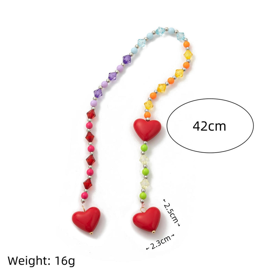 Acrylic Heart Bag Chain Macaron Color Ins Fashion DIY Charm