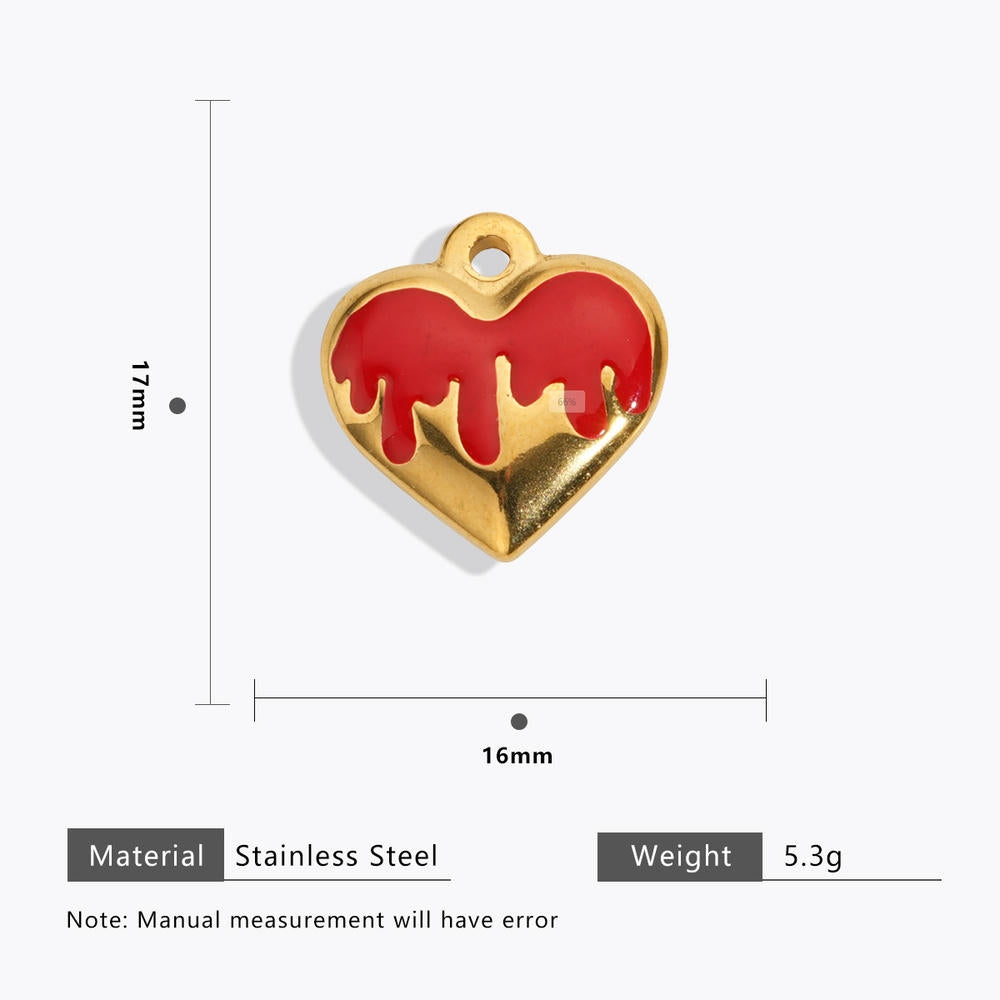 DIY Heart Bug Sun Charm Steel 18K Gold Plated JXCY1631-2406