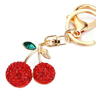 Lovely Iced Out Cherry Keychain JRY88