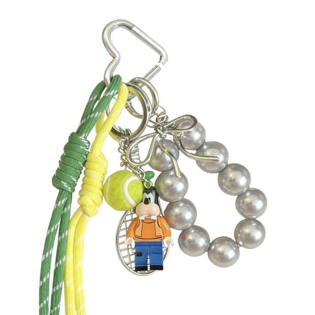 Baseball Couple Braided Rope Bag Charm JYW1230