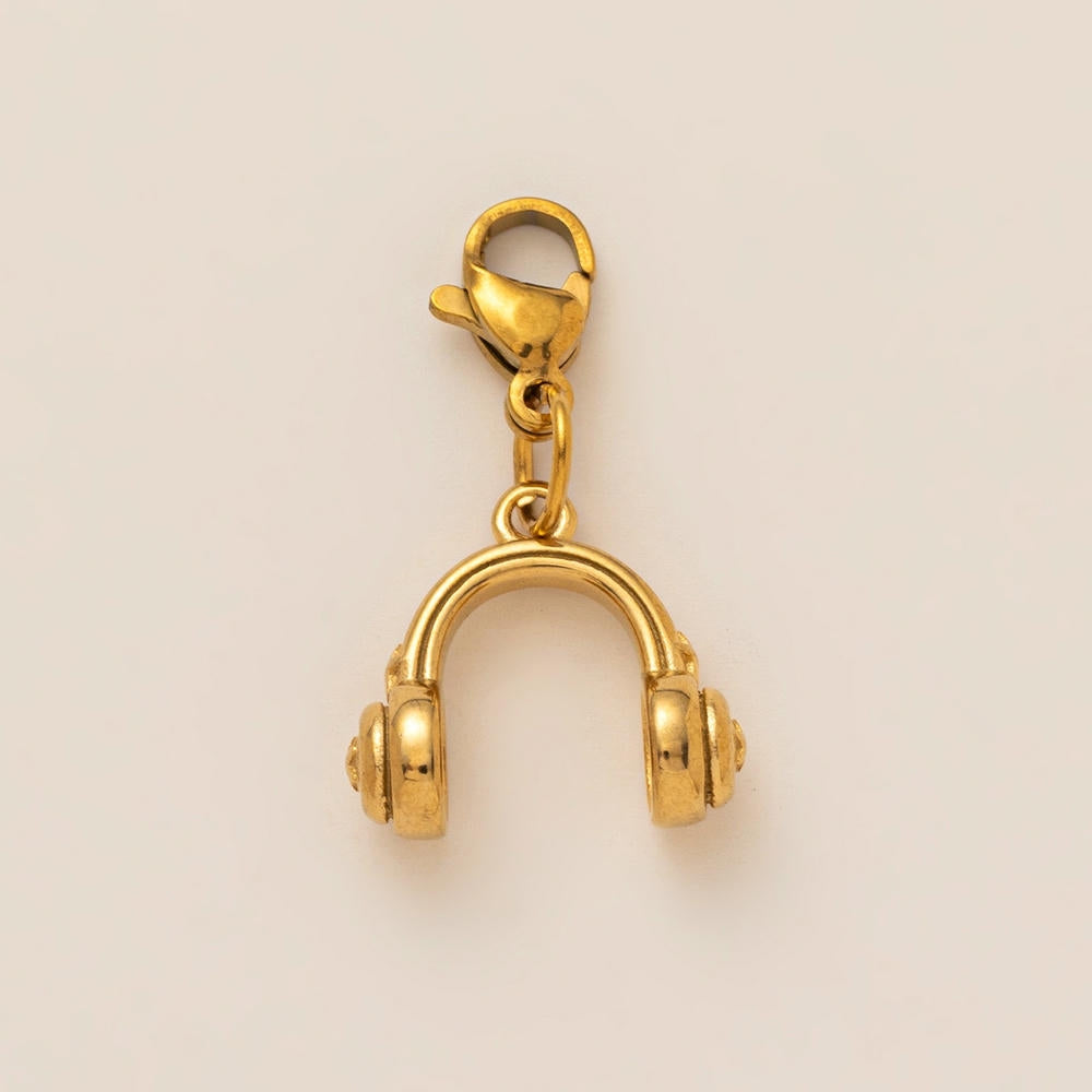 Skate Earphone Shoe Trinket 18K Gold Steel JX26041261GK