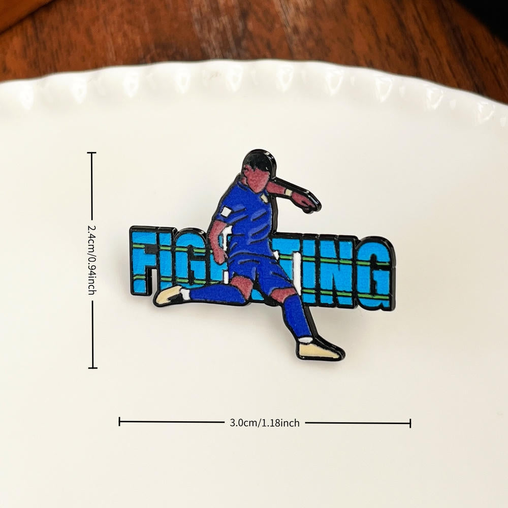Football Player Pin | Sports Enamel Badge | Backpack cor