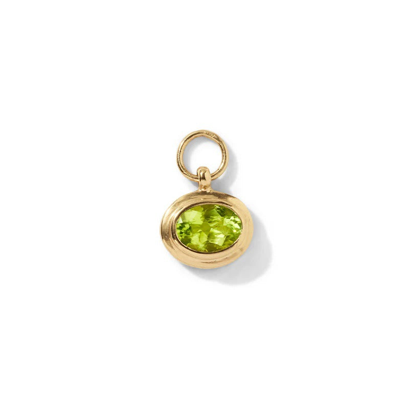 CZ Pendant Steel 18K Gold Vacuum Plating Adjustable Chain