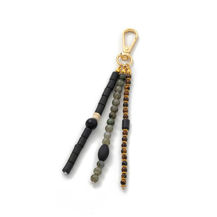 Boho Natural Stone Beaded Bag Charm DIY Keychain Accessories