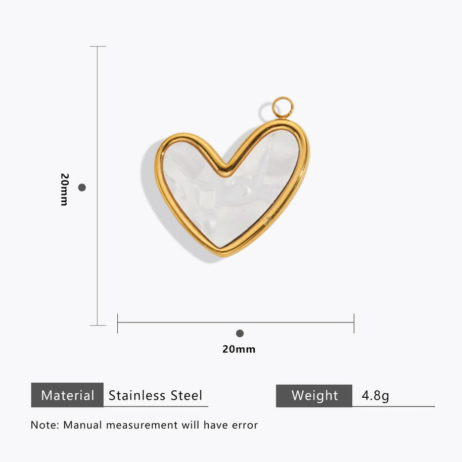 DIY Heart Bug Sun Charm Steel 18K Gold Plated JXCY1631-2406