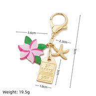 18K Gold Plated Travel-Inspired Keychain City-Themed Charm