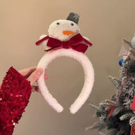 Plush Snowman Headband | Gingerbread Christmas Hair Clip