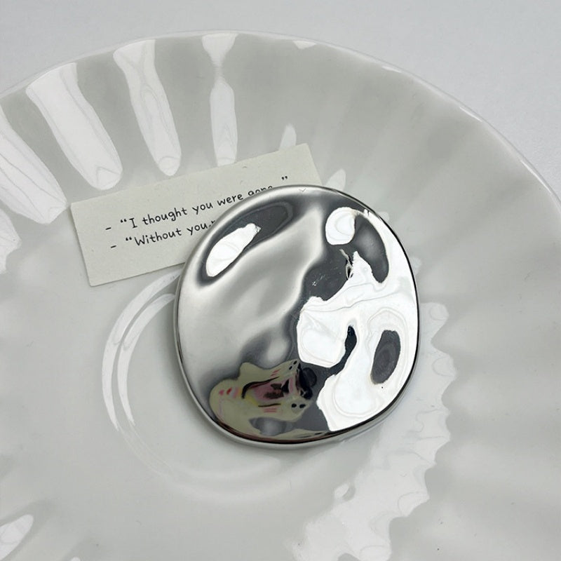 Asymmetric Oval Brooch | Geometric French Vintage Lapel Pin