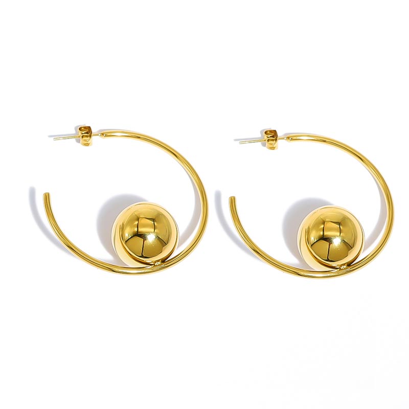 Ball Hoop Earring JSE010133