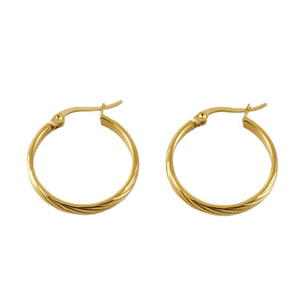 Ribbed Tube Earrings