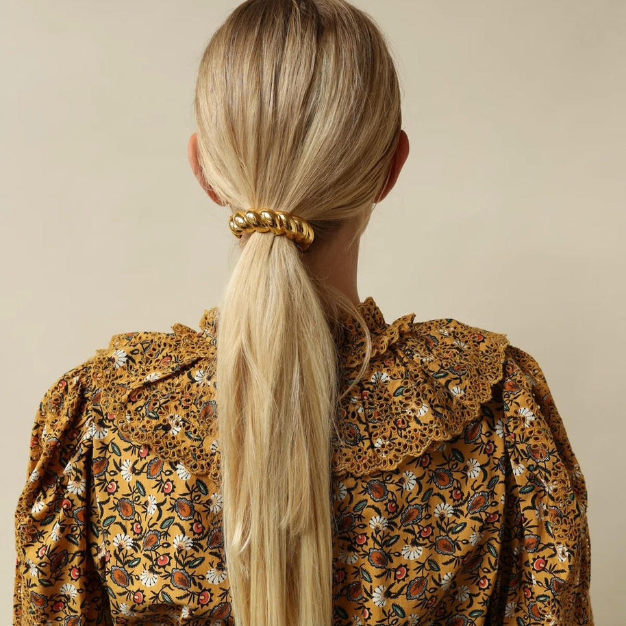 Metal Hair Tie Ponytail Holder Elastic JXH2403005