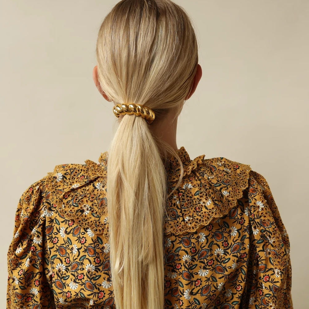 Metal Hair Tie Ponytail Holder Elastic JXH2403005