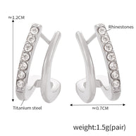 Two Row C Stud Earring JMF1620